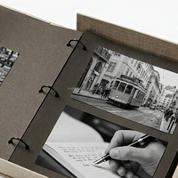 Boîte magnétique personnalisée à couverture rigide en tissu de lin, pour livre de table basse de qualité, carnet à feuilles mobiles et boîte de rangement pour photos