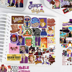 50ชิ้นรายการทีวีตลกตลกตลก Charlie และสติกเกอร์<span class=keywords><strong>โรงงาน</strong></span>ช็อคโกแลต - Product Image 4