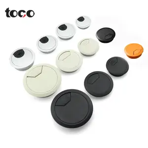 Toco 책상 케이블 밧줄 고리 플라스틱 컴퓨터 철사 구멍 덮개 사무용 가구 70mm 책상 케이블 밧줄 고리