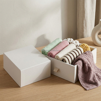 Boîte cadeau rigide magnétique avec insert pour serviettes, logo personnalisé, emballage de luxe pour la vente au détail, boîte de présentation pour cadeaux d'entreprise