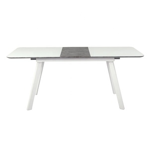 Muebles para el hogar, mesa de restaurante de 4/6 plazas extensible que ahorra espacio, mesa de comedor de MDF y alto brillo - Product Image 4