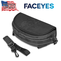 FACEYES 2026 Nouveau - Sacoche de guidon de moto, sacoche latérale en cuir PU, design tête de mort, sac à dos étanche, accessoires personnalisables