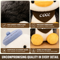 Peluche douce de 8 pouces, motif canard et pingouin, jouet en peluche, prix pour machine d'arcade de centre commercial, fournisseur direct d'usine, marchandises en stock