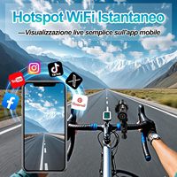 Cámara de Acción para Moto con WiFi, Estabilización Giroscópica, Grabación de 7 Horas, 1080P HD, Gran Angular de 120°, Resistente al Agua IP66, Micro SDXC, CMOS