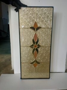 Inserts en vitrail biseauté pour porte d'entrée, <span class=keywords><strong>verre</strong></span> <span class=keywords><strong>baroque</strong></span> en losange pour porte d'entrée, vitrail personnalisé pour porte. - Product Image 4