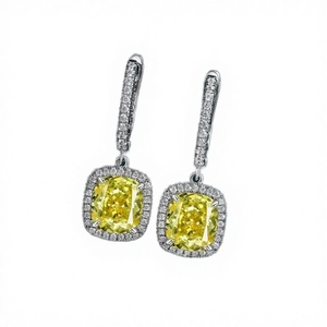 Boucles d'oreilles en jadeite lavande naturelle, forme poire goutte d'eau, argent sterling 925, qualité AAA, luxe, pour femme, zircon certifié, pour mariage et soirée - Product Image 3