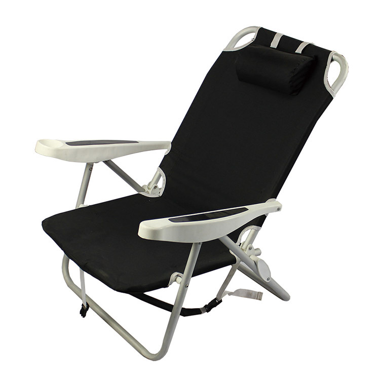 Weight Capacity 100-120kgs Aluminum Backpack Folding Sun Lounge Beach Chair Fishing with Storage Bag