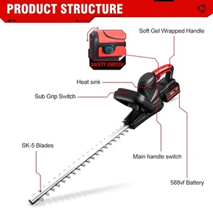 <span class=keywords><strong>Taille</strong></span>-<span class=keywords><strong>haie</strong></span> électrique sans fil à double lame avec moteur sans balais de 1500 W, scie à élaguer électrique pour la maison, rechargeable, bricolage - Product Image 4