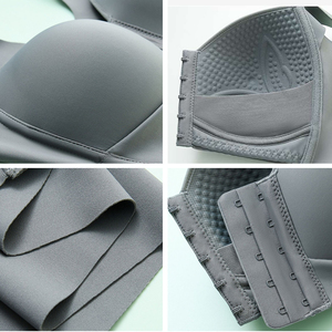 Sujetador sin Varillas con Cierre Frontal para Mujer, Copa 3/4, Diseño de Punto sin Costuras, Transpirable, de Secado Rápido, Color Sólido, Talla Grande, para Uso Diario - Product Image 6