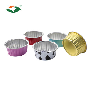 ถ้วยอลูมิเนียมแบบใช้แล้วทิ้งสำหรับ<span class=keywords><strong>ขนม</strong></span>หวาน ทรงกลม ขนาด 85*66*35 มม. ภาชนะฟอยล์อลูมิเนียม 125 มล. ถ้วยอบฟอยล์อลูมิเนียม - Product Image 1