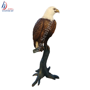Bronze <span class=keywords><strong>D</strong></span>'art de Grande Taille En Métal Oiseau Bronze Aigle Statue Assis Dans L'arbre - Product Image 1