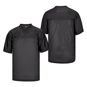 Shorts de football américain de haute qualité en stock, noirs, personnalisables avec logo et nom du club, respirants en maille polyester, unisexe pour adultes - Product Image 2