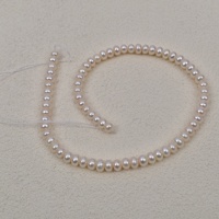 Collier en perles d'eau douce blanches naturelles de 7-8 mm et en argent 925, forme de riz, accessoires faits à la main pour bricolage