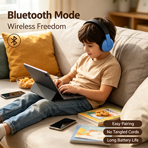 Best Selling Kids Over‑Ear <b>Bluetooth</b> Gaming Headset, Wireless Headphones <b>Microphone</b> Function for Computer Daily Gaming - Product Image 4