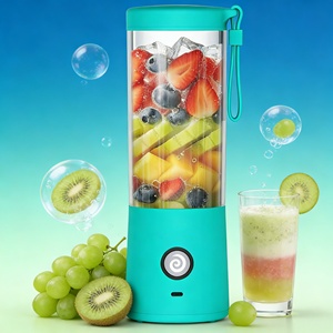 เครื่องปั่นสมูทตี้แบบพกพา ปราศจากสาร BPA ใช้พลังงานจากแบตเตอรี่ ปั่นน้ำผลไม้ได้รวดเร็ว ความจุ 450 มล. ชาร์จผ่าน USB ใช้ได้ 30 วินาที ใบมีด 6 ใบ ใช้ได้กับน้ำแข็ง ใช้ในรถยนต์และกลางแจ้ง - Product Image 1