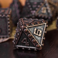 Pour Udixi Logo personnalisable donjons et dragons polyédriques en métal dés RPG ensemble de 7 pièces en gros avec emballage en boîte en métal