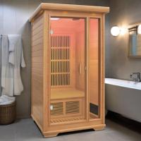 Sauna infrarouge portable pour 1 personne, en bois de cèdre rouge et de pruche, faible EMF, pour usage intérieur, maison et jardin