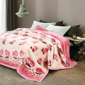 <strong>Musea</strong> Raschel Blanket 100% Polyester Double-layer Thick Winter Warm Floral Printed Pattern Soft Sleeping Four Seasons Use - Product Image 3