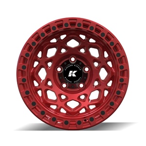 Rines Todoterreno Forjados Personalizados <span class=keywords><strong>de</strong></span> 17x9.0, 5x127, Estilo Beadlock con Borde Profundo en Rojo Perla, para <span class=keywords><strong>Jeep</strong></span> Wrangler JL 4x4 - Product Image 2