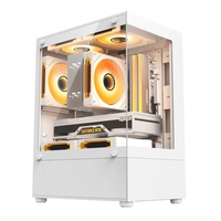 Boîtier d'ordinateur U01 - 1W avec panneau latéral en verre trempé, châssis de jeu PC de taille moyenne MICRO-ATX