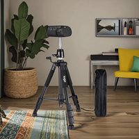 Mini trépied professionnel léger en alliage d'aluminium noir avec rotule, verrouillage à bascule, pince pour téléphone pliable, télécommande, appareil photo reflex numérique vidéo