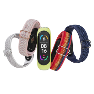 Cinturini da polso regolabili in Nylon elastico regolabile versione globale Smart per Xiaomi <span class=keywords><strong>Mi</strong></span> <span class=keywords><strong>Band</strong></span> <span class=keywords><strong>5</strong></span> 6 7/Amazfit <span class=keywords><strong>5</strong></span> - Product Image 4