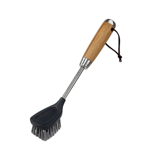 Bamboo & Stainless Steel Series Cleaning <b>Brush</b> Set Dishwashing Bottle Cup Kitchen Pot Dish Floor <b>Scrub</b> <b>Brush</b> Cleaner - Product Image 5