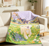 Serviette de bain multi-couches en nylon hypoallergénique, écologique, respirante, imprimé animal, 75x160cm - Design moderne