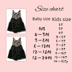 Vestido Tutú Retro con Estampado <span class=keywords><strong>de</strong></span> <span class=keywords><strong>Vaca</strong></span> para Niñas DH ODM, Falda <span class=keywords><strong>de</strong></span> Tul Negro en Capas, Sin Mangas, Estilo Safari - Product Image 3