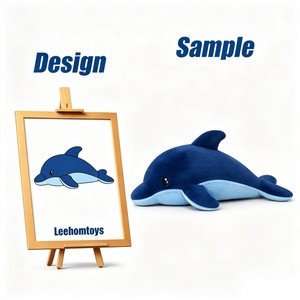 Peluche Leehom OEM personnalisée, super douce, thème astronaute et <span class=keywords><strong>dauphin</strong></span>, broderie de logo personnalisée, couverture réconfortante, promotionnelle pour entreprises - Product Image 3