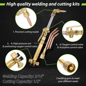 DECC American Style Duty Oxy Acetylen Brenner Kit Gas schneiden Schweiß kit Hartlot Schweißer Werkzeugs atz CGA540 und CGA510 Regler - Product Image 3