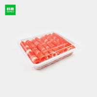 Boîte carrée en plastique PET transparente jetable personnalisée Récipient alimentaire en relief pour emballage alimentaire en blister de viande