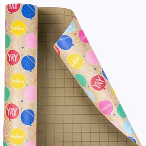 Custom Balloon Pattern Eco-Friendly Double-Sided Kraft Gift <b>Wrap</b> <b>Paper</b> <b>Roll</b> 100GSM Coated Recyclable Digital Packaging <b>Paper</b> - Product Image 1