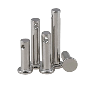 Thép carbon Đầu phẳng đầu tròn Hitch <span class=keywords><strong>Pin</strong></span> rãnh kết thúc với lỗ Nhà máy cung cấp clevis <span class=keywords><strong>pin</strong></span> với 1 LỖ 7 lỗ - Product Image 3