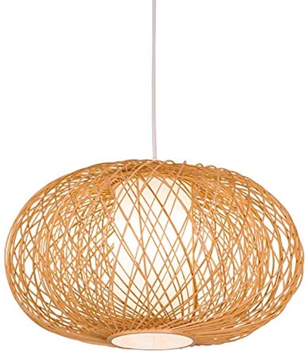 Paralume di Bambù Rattan Lampada a Sospensione ombra Decorazione Lampade per Soggiorno