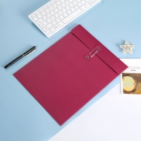 Venta al por mayor barato personalizado su propio logotipo que hace la máquina bolsas de carpetas de archivos de papel Kraft para la escuela de negocios pequeños