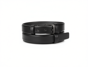 Cintura da Uomo in Vera Pelle, Larghezza 3,5 cm, Lunghezza 125 cm, Fibbia a Due Parti, Stile Formale, Tinta Unita - Product Image 1