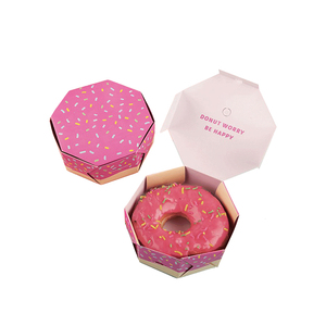 Cajas de Papel con Asa para Empacar Pasteles y Postres de Panadería Ecológica, Diseño Personalizado, para Dulces, Bagels, Donuts - Product Image 6