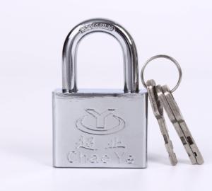Cadenas carré à aube en acier chromé étanche de haute qualité avec 3 clés à aubes en acier cadenas de 30MM - Product Image 1