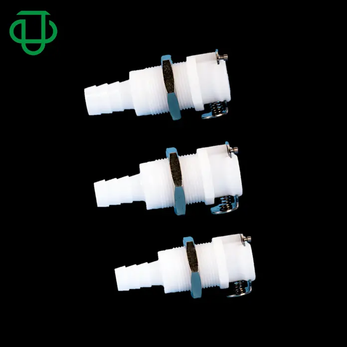 JU Beauty Apparatus POM Panel Mount Quick Disconnect Coupling Air Bulkhead Fittings