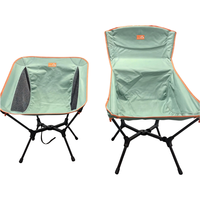Chaise de camping légère à dossier haut, chaise pliable ergonomique pour une longue assise, anti-déchirure, pour le camping, la pêche et les activités de plein air