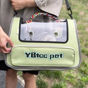 YBtoppet <b>Pet</b> <b>Carrier</b> Transparent Handle Large Capacity Foldable Breathable Soft-Sided <b>Carrier</b> for <b>Pets</b> - Product Image 2