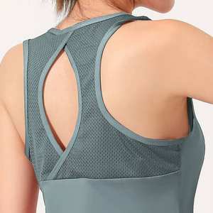 Soutien-gorge de yoga respirant et tendance pour femme, coupe ajustée, séchage rapide, sans coutures, réversible, débardeur de compression sportif - Product Image 5