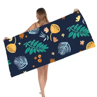 Handuk Pantai Mikrofiber Ramah Lingkungan Super Serap, Cepat Kering, Bebas Pasir, Sekali Pakai, Bergaris, Cetak Digital Desain Khusus untuk Dewasa
