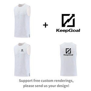 Summer Sports Gym Workout Marathon Quick Dry Seamless Breathable Sleeveless Vest T Shirt Custom Jogging Running Tank Top for Men - Product Image 5