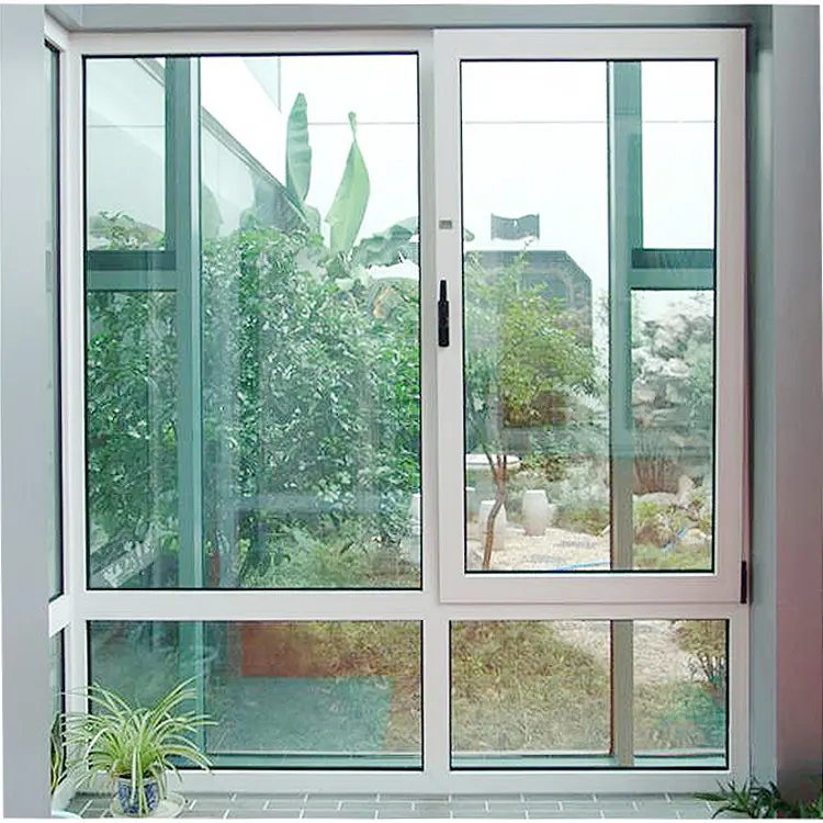 Vente en gros Fenêtre à double battant en verre résistant à la chaleur de style européen Fenêtres et portes en plastique acier pvc/ UPVC