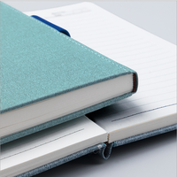 Vente en gros pas cher Promotion multicolore Journal d'affaires planificateur couverture en cuir Cahier de logo personnalisé avec porte-stylo