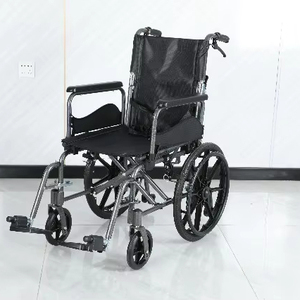 Sedia a Rotelle Manuale Leggera Pieghevole Portatile per Anziani, Sedia per Disabili Regolabile con Ruote da 24 Pollici, Certificata CE, Garanzia 1 Anno - Product Image 1