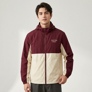 Veste de pluie en polyester et nylon pour hommes, imperméable, avec coutures thermosoudées, capuche, respirante, pour activités de plein air - Product Image 1