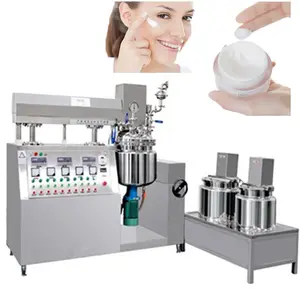 1000L 2000l Steam Heating Double Jacket Cosmetic Skincare Cream Mixing Tank With Agitator